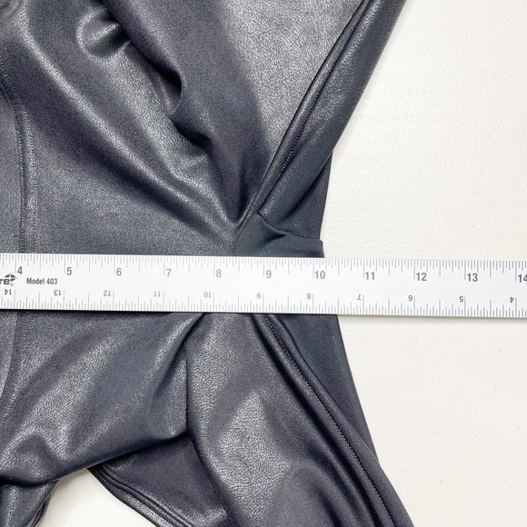 Spanx Ready-To-Wow Faux Leather Ankle Leggings‎ Sz S Black High Waisted Stretch - Picture 9 of 11